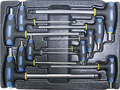 Набор Т-образных шестгранных ключей с пластиковой рукояткой 10пр. в ложементе в Норильске